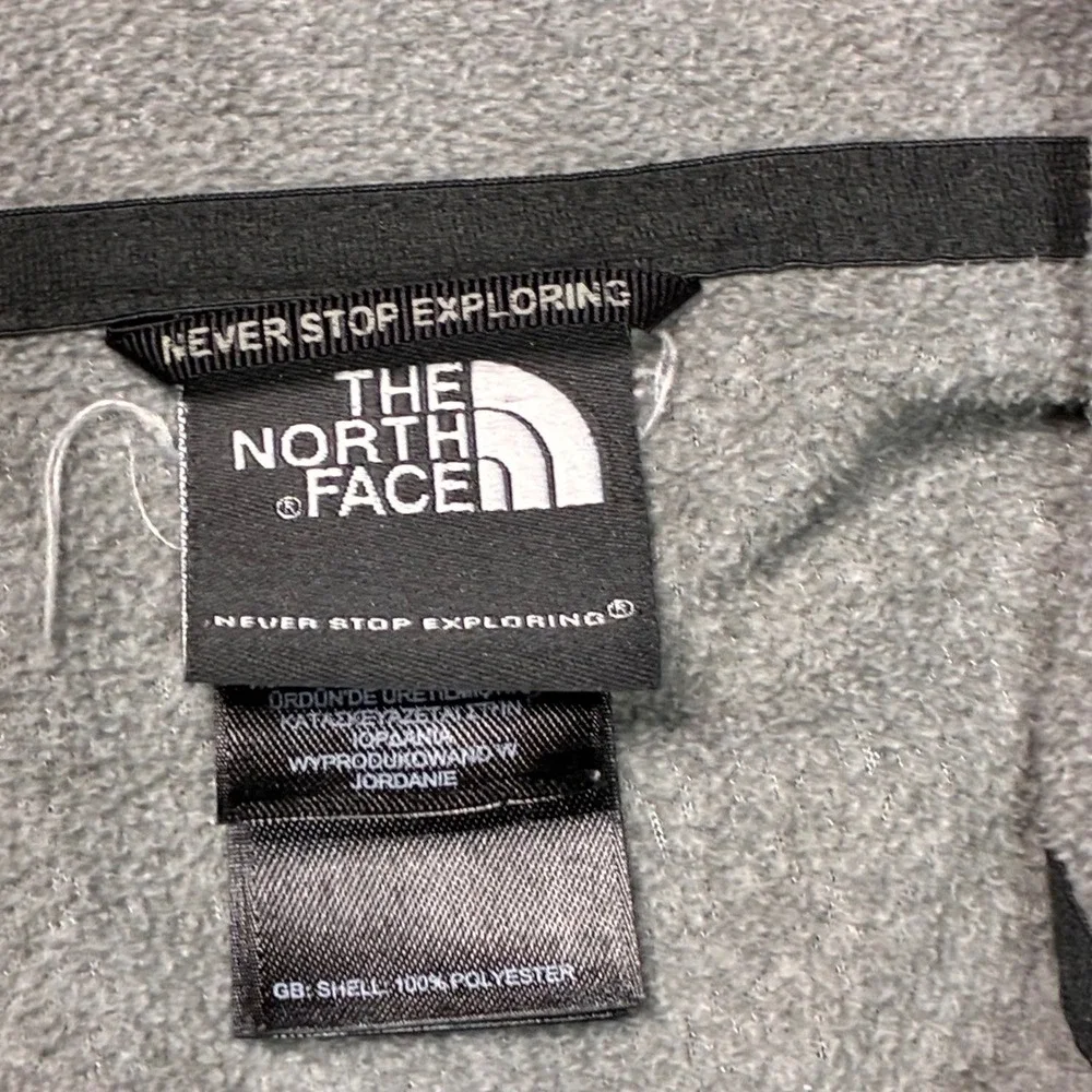 The North Face Mens L Gray 1/4 Zip Fleece Pullover Hiking Outdoor TNF